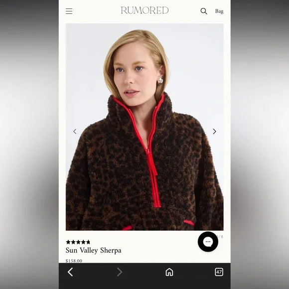 Rumored Brown Teddy Jacket with Red Details - Picture 3 of 12